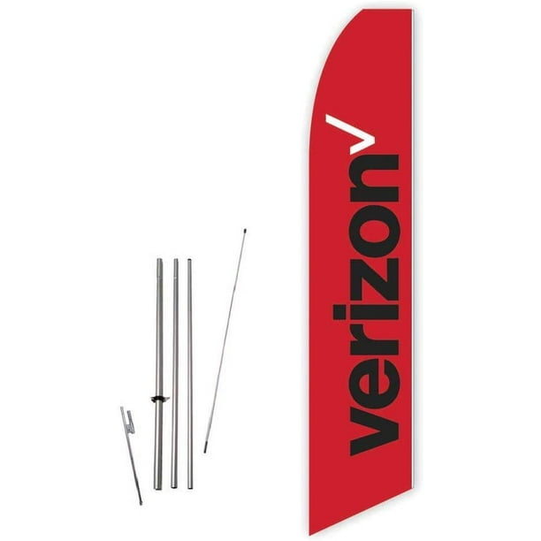 Red/White Verizon Swooper Flag Color Red/White Verizon Swooper Flag Color